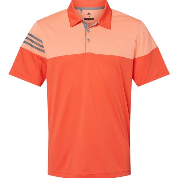 Adidas Men's Heathered 3-Stripes Colorblock Polo - Picture 2 of 9